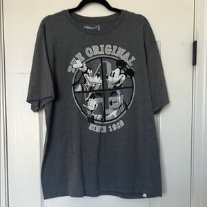 Disney Men's Charcoal Mickey Mouse Tee